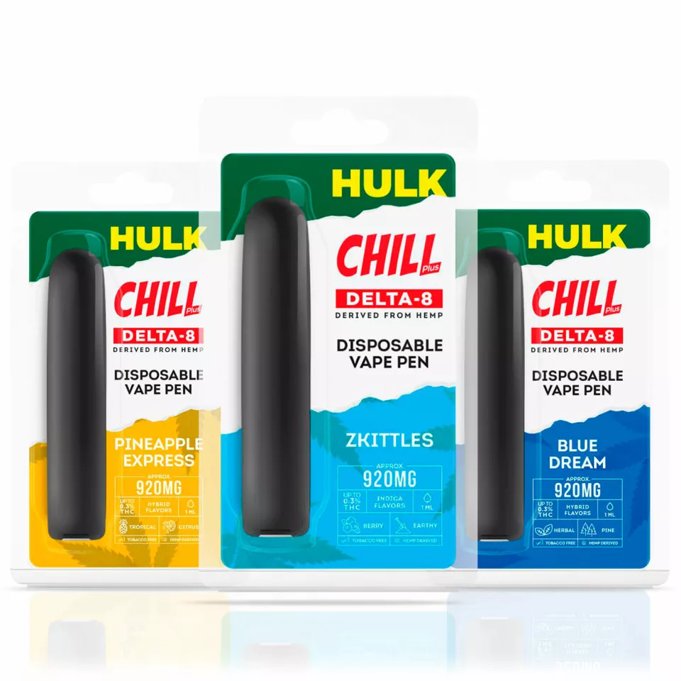 Hulk Delta-8 THC Vape Pens 3 Pack Bundle