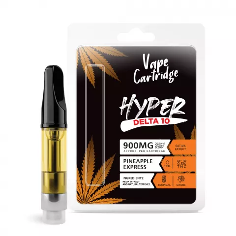 Pineapple Express Cartridge – Delta 10 THC – Hyper – 900mg (1ml)